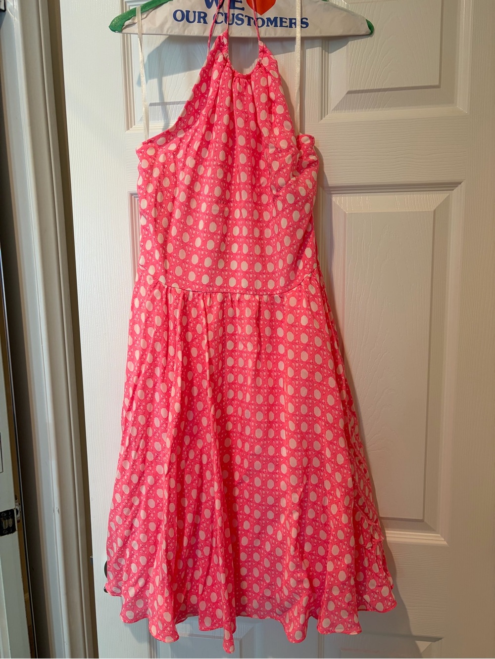 Vineyard Vines Summer Pink Halter Swing Dress, Size 8